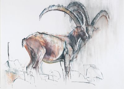 Col di Vermianaz（木炭和纸上谈话） 作者 马克·阿德灵顿