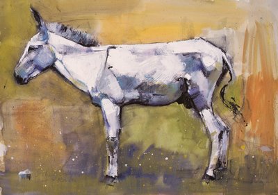 Donkey Stallion，隆达，1998年（纸上混合媒体） 作者 Mark Adlington