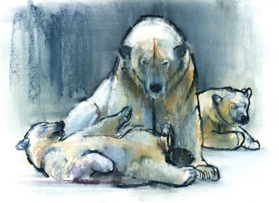 卫报，2016年，（包含纸和粉彩） 作者 马克·阿德灵顿