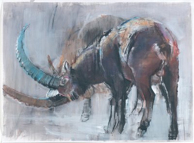 减二十（纸上混合媒体） 作者 马克·阿德灵顿