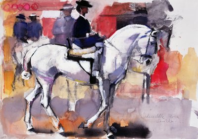 1998年Feria de Sevilla的侧鞍（纸上混合媒体） 作者 马克·阿德灵顿