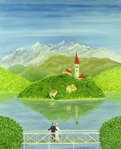 雪山桥上的恋人 作者 马克·巴林