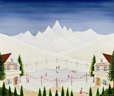 在圣莫里茨滑冰 作者 马克·巴林