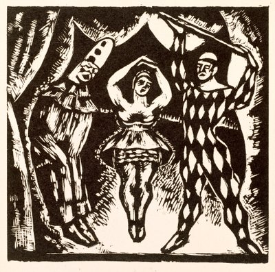Harlequinade，Roger Fry木刻 作者 马克·格特勒