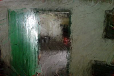爱尔兰小屋系列 - 绿门（混合媒介） 作者 马克·戈登