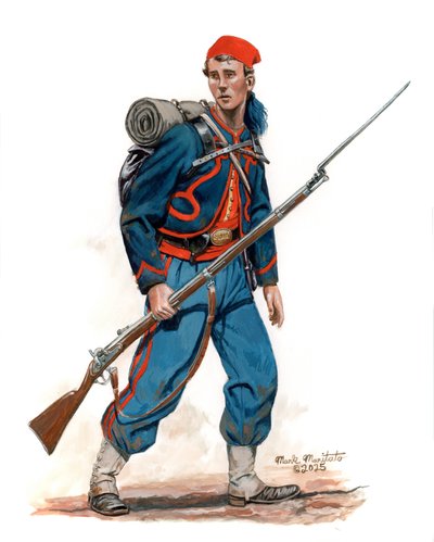 10th New York Infantry National Zouaves 4th Uniform 1862 年，2025 年（布里斯托尔上的水彩和水粉画） 作者 