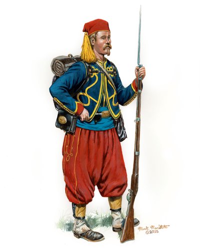 纽约第 74 步兵团 A 队 Excelsior 旅，1861 年，2025 年（布里斯托尔上的水彩和水粉画） 作者 