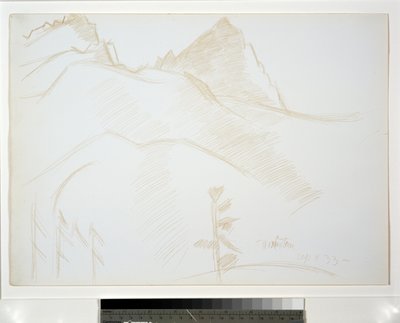 山风景与松树 作者 马斯登·哈特利