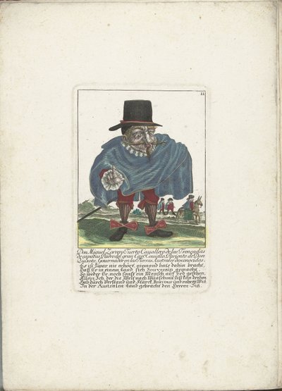 De Spaanse dwerg Don Miguel Zorrero Tuerto，约 1710 年
Don Miguel Zorrero Tuerto 卡帕托斯特伦萨斯骑兵，伟大的 Capn.Covielllo, 唐吉诃德的亲戚，未知南部地区的总督（物品上有标题）
卡洛特 作者 马丁·恩格尔布雷希特（归因于）