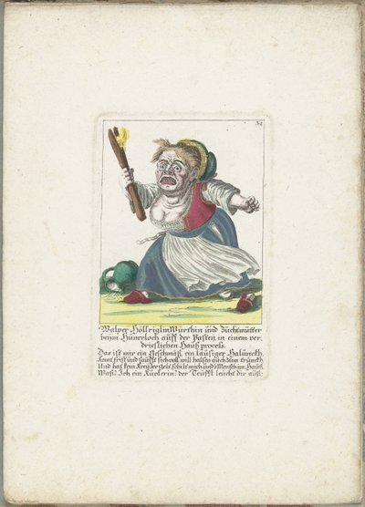 De dwerg Malper Höllriglin als waardin，约 1710 年
Malper Höllriglin Würthin und Zuchtmutter beijm Hünerloch auff der Pasteij, in einem verdrieslichen Haußprocess（标题见实物）
Il Callotto resurcitato ou Neu eingerichtes Zwerchen Cabinet（系列名称 作者 马丁·恩格尔布雷希特（归因于）