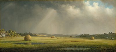 纽伯里波特·梅多斯（Newburyport Meadows），约1876-81年（布面油画） 作者 Martin Johnson Heade