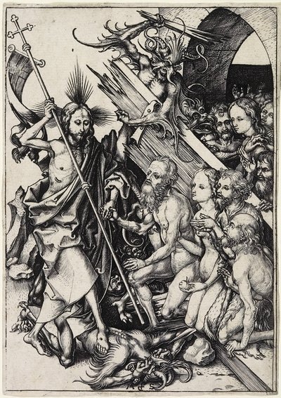 基督在 Limbo，c。 1480 作者 马丁·尚高