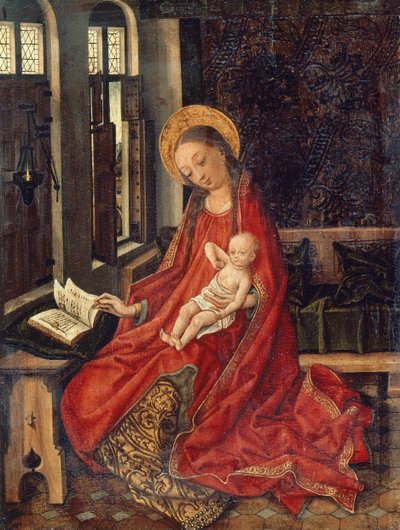 房间里有孩子的圣母》，马丁-肖高尔（Martin Schongauer，约 1430-1491 年）创作 作者 马丁·尚高