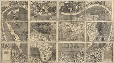 世界地图环球百科，1507年 作者 马丁·沃尔德西缪勒