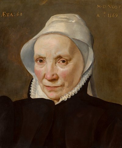 一个老女人的肖像，1569年。 作者 马丁·德沃斯