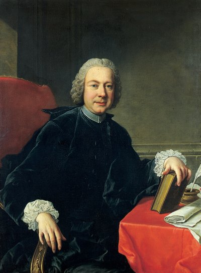 Pietro Metastasio的肖像穿着a 作者 Martin van II Mytens