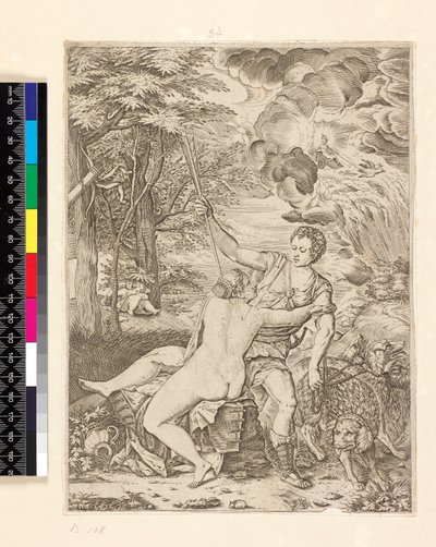 维纳斯和阿多尼斯，c.1560-c.1580 作者 马蒂诺·罗塔（Martino Rota）