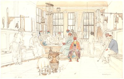 土耳其咖啡馆的内部装饰 作者 马蒂努斯·罗比（MartinusRørbye）