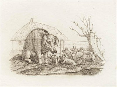 海伊为《半百儿童寓言》绘制的插图 作者 马蒂努斯·罗比（MartinusRørbye）
