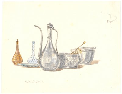 土耳其容器，一个壶和两个烧瓶 作者 马蒂努斯·罗比（MartinusRørbye）