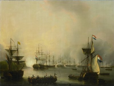 1821 年 6 月 24 日对苏门答腊岛帕伦邦的轰炸 作者 马蒂努斯·舒曼