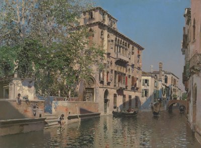 威尼斯运河，1875年 作者 马丁·里科和奥尔特加
