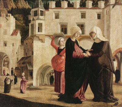 The Visitation，c.1502（在云杉木材上绘画） 作者 马克思丰富