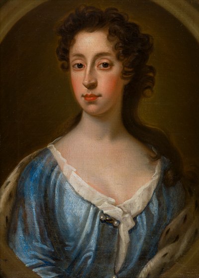 金斯顿伯爵夫人安-格伦维尔（1632/3-1699 年）肖像，约 1653-99 年（布面油画） 作者 玛丽（比尔的追随者）