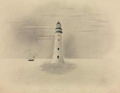 埃迪斯通灯塔，1840年。 作者 玛丽·阿尔塔·尼姆斯