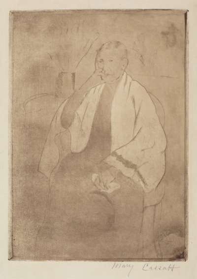 艺术家母亲的画像，约1889-1890。 作者 玛丽·卡萨特