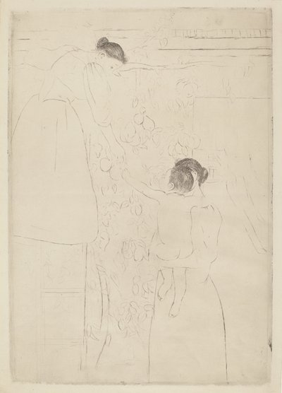 采集水果，约1893年。 作者 玛丽·卡萨特