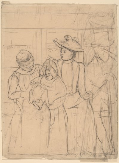 在《总括》中[直页]，约1891年。 作者 玛丽·卡萨特