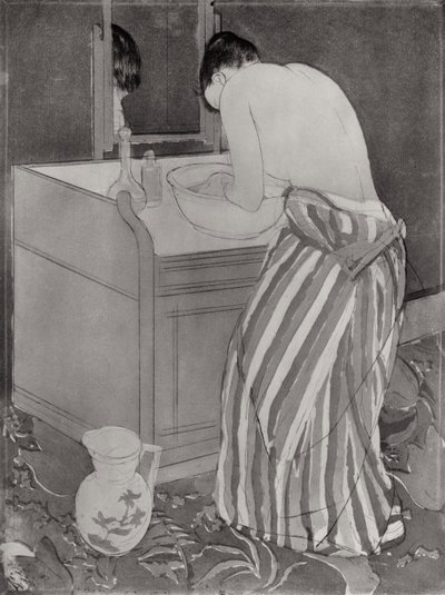 La Toilette，1891年（干点和纸上的acquatint） 作者 玛丽·卡萨特