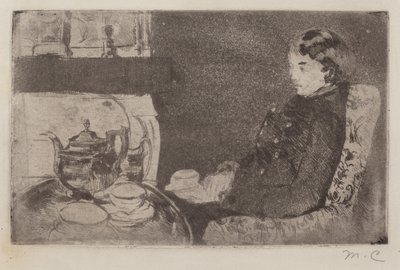 Lydia在下午茶上，1882年。 作者 玛丽·卡萨特