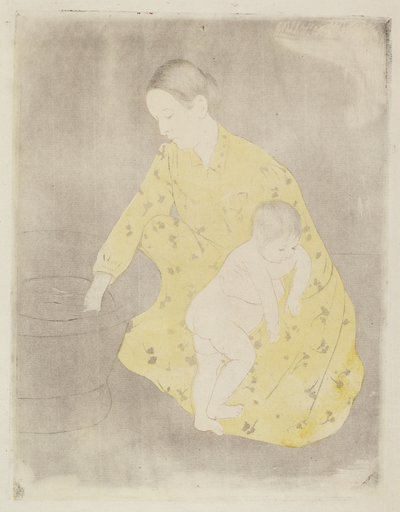 The Bath, 1890-1891. 作者 玛丽·卡萨特