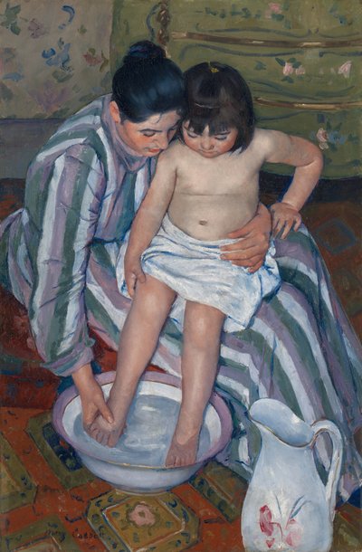 儿童浴场》，1893年。 作者 Mary Cassatt