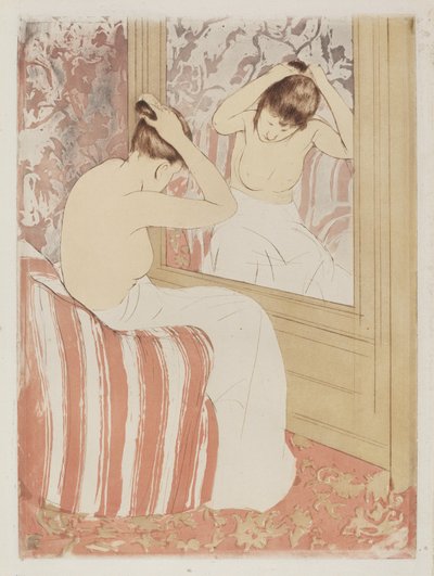 Coiffure, 1890-1891. 作者 玛丽·卡萨特