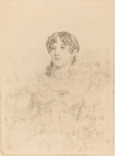 玛丽亚-胡克夫人当特纳小姐17岁时，1814年。 作者 玛丽·道森·特纳