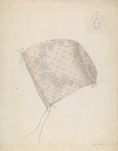 婴儿的帽子，约1937年。 作者 玛丽·休姆斯
