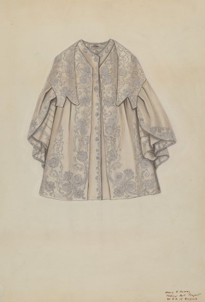 歌剧斗篷，约1938年。 作者 玛丽·休姆斯