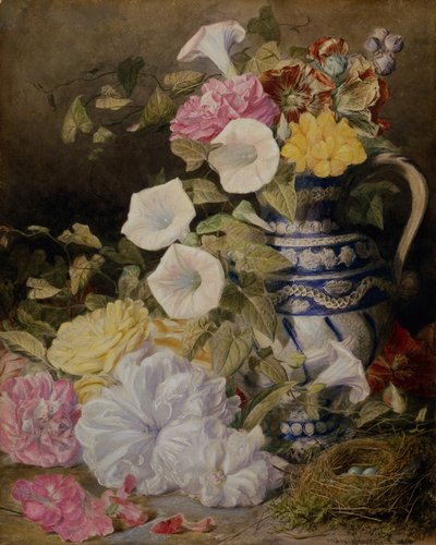 花瓶的静物画 作者 玛丽·伊丽莎白·杜菲尔德