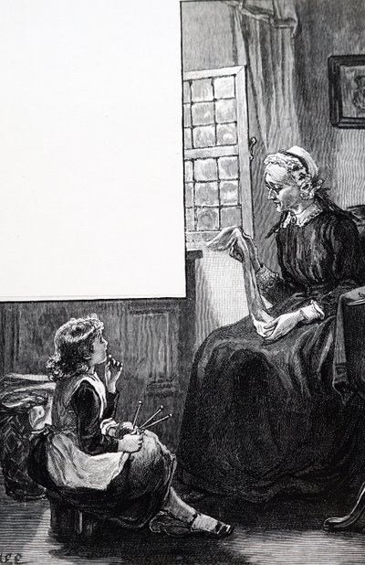 A grandmother examining the child