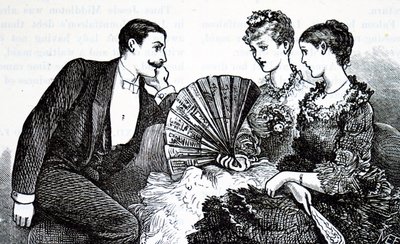 A wealthy young lady using a fan. 作者 玛丽·艾伦·爱德华兹