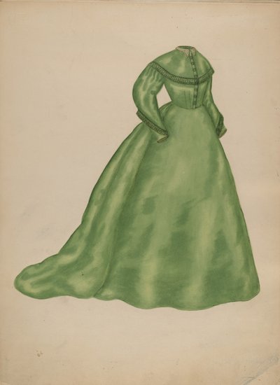 婚纱礼服，约1940年。 作者 玛丽·菲茨杰拉德