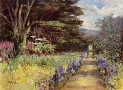 Scottish Gardens: Colinton House (colour litho) 作者 玛丽·乔治娜·韦德·威尔逊