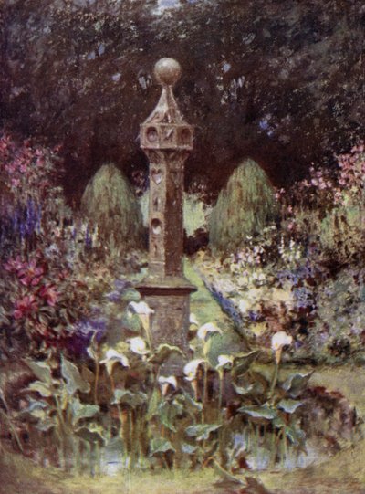 苏格兰花园。凯尔伯恩城堡（彩色平印 作者 玛丽·乔治娜·韦德·威尔逊