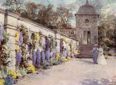 苏格兰花园。波洛克（彩色平版印刷）。 作者 玛丽·乔治娜·韦德·威尔逊