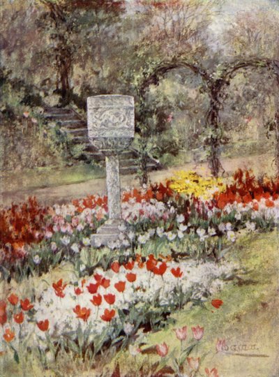 苏格兰花园：南班塔辛（彩色石版画） 作者 玛丽·乔治娜·韦德·威尔逊