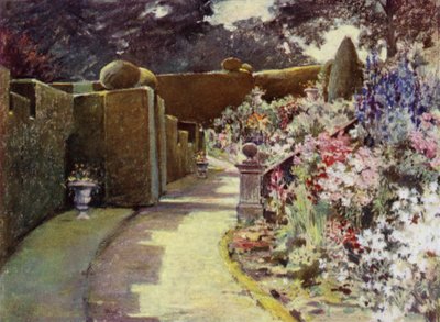 苏格兰花园：桑德兰大厅（彩色石版画） 作者 玛丽·乔治娜·韦德·威尔逊