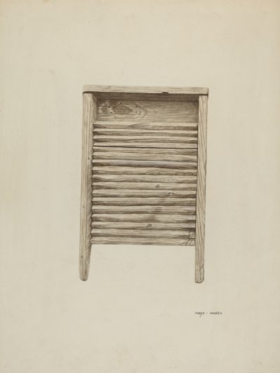 水洗板，约1940年。 作者 玛丽·汉森